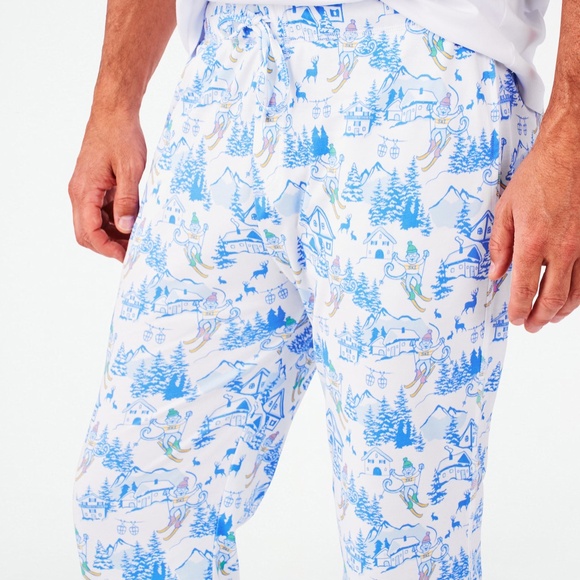 Roller Rabbit NEW w/Tags Ski Toile Simon Pajama Pants Size Extra Small⛷️ - Picture 2 of 11